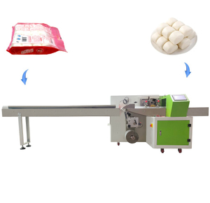 Servo Driven Horizontal Flow Pack Wrappers Pizza Frozen Food Dumplings Packaging Machine