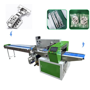 Horizontal Automatic Flow Pack Machine Flow Wrapper Upper And Lower Reel Machines for Industrial Product Hardware Packaging