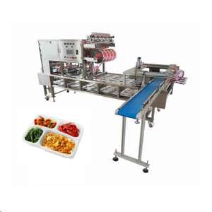 PET Plastic Tray Sealing Machine Meat Ready Meals Tray Sealing Machine 