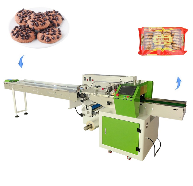 Horizontal Form-fill-seal (HFFS) Machines Automatic Feeding Flow Wrappers for Snack Food Packaging 