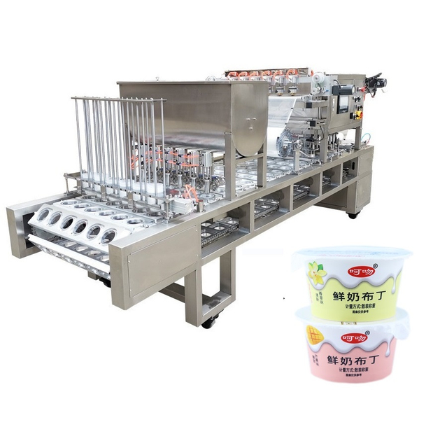 Pudding Cup Filling Sealing Machine High Speed Piston Cup Filling Machine