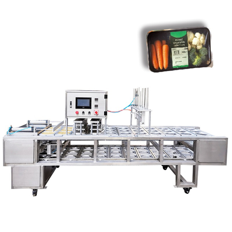 PP Plastic Vegetables Fruit Snacks Tray Sealing Machine