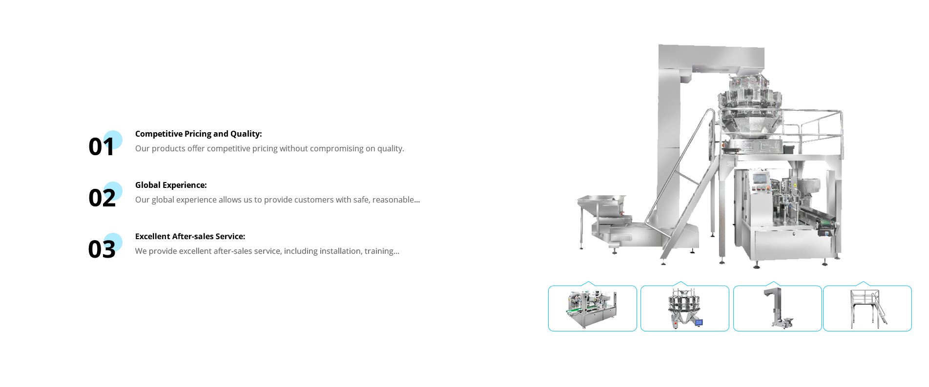 KEY BENEFITSOF OUR EASTBEST PACKING EQUIPMENT