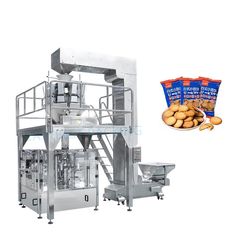 Puffed Snack Flat Pouch Granular Bag Packing Machine