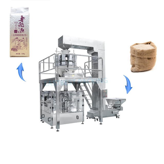 Granule Species Rice Vacuum Packing Granular Bag Packing Machine 